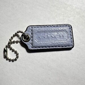 Coach 1.5" Leather Hangtag Lilac
